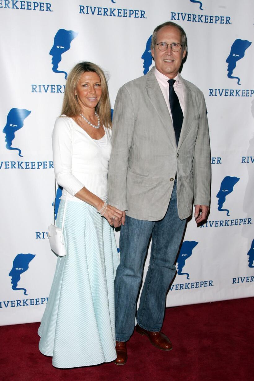 Chevy Chase and his wife Jayni Luke at the 11th annual Riverkeeper Benefit gala honoring the Hearst Corporation.