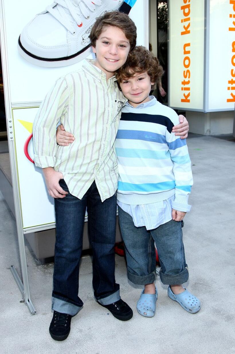 Jake Cherry and Andrew Cherry at the re-opening of the Kitson Kids Robertson Location.