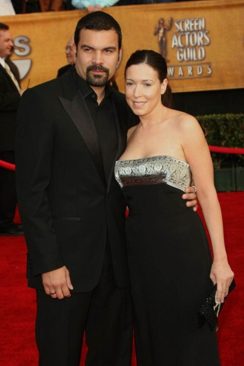 Ricardo Antonio Chavira and Guest at the 13th Annual Screen Actors Guild Awards.