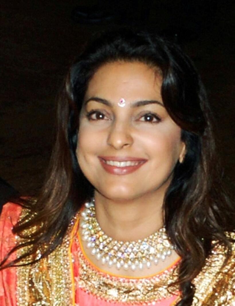 Juhi Chawla at the Raj Kundra and Shilpa Shetty's wedding reception in Mumbai.