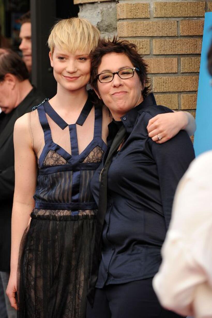 Mia Wasikowska and Lisa Cholodenko at the premiere of the "Kids Are All Right."