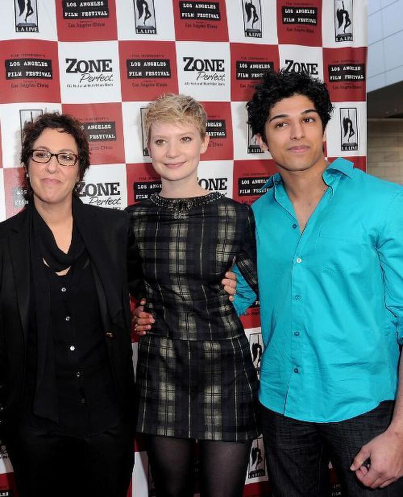 Lisa Cholodenko, Mia Wasikowska and Kunal Sharma at the premiere of "The Kids Are All Right" during the 2010 Los Angeles Film Festival.