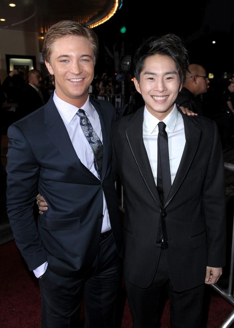 Michael Welch and Justin Chon at the Los Angeles premiere of "The Twilight Saga: New Moon."