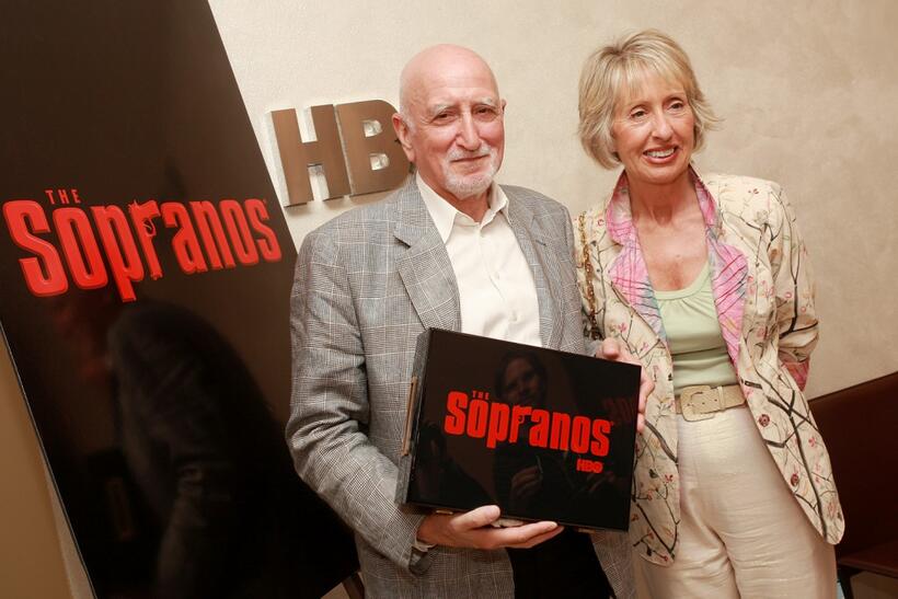 Dominic Chianese and his wife Jane at the HBO screening of the series finale of "The Sopranos" at the Home Box Office Theater.