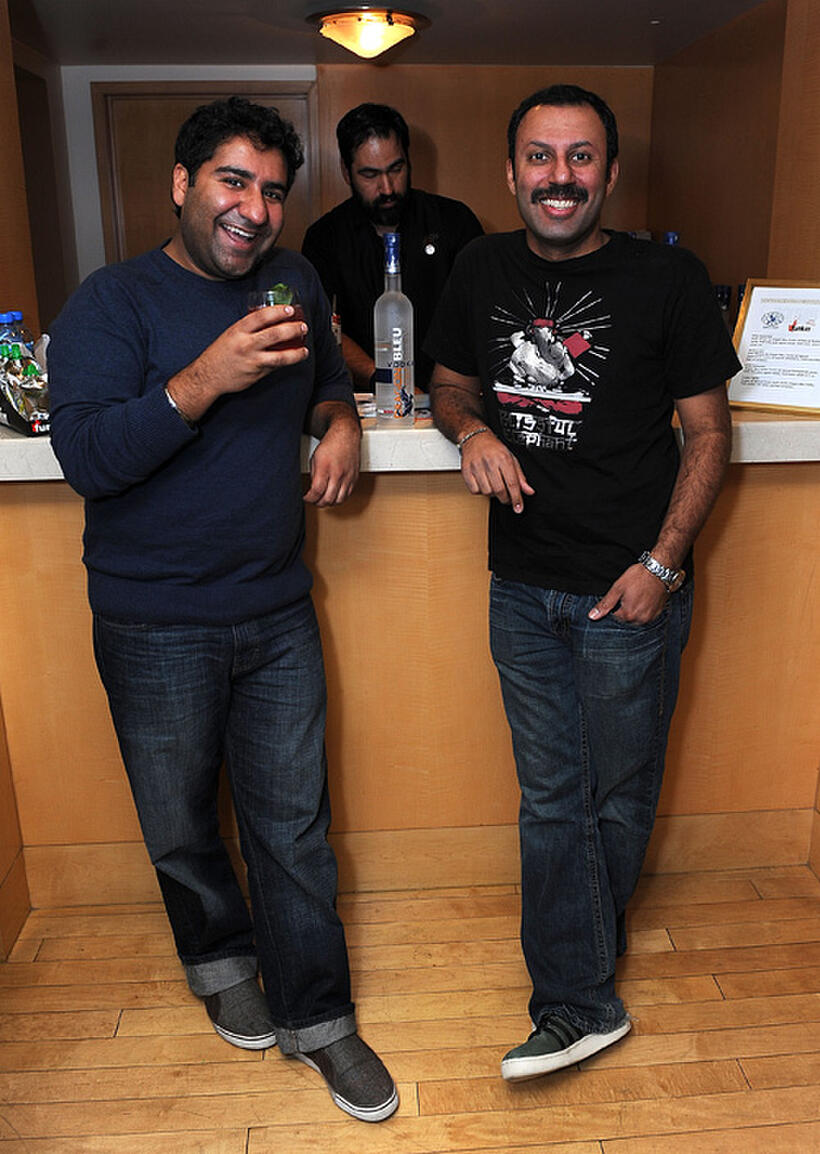 Parvesh Cheena and Rizwan Manji at the 2011 DPA Golden Globes Gift Suite in California.