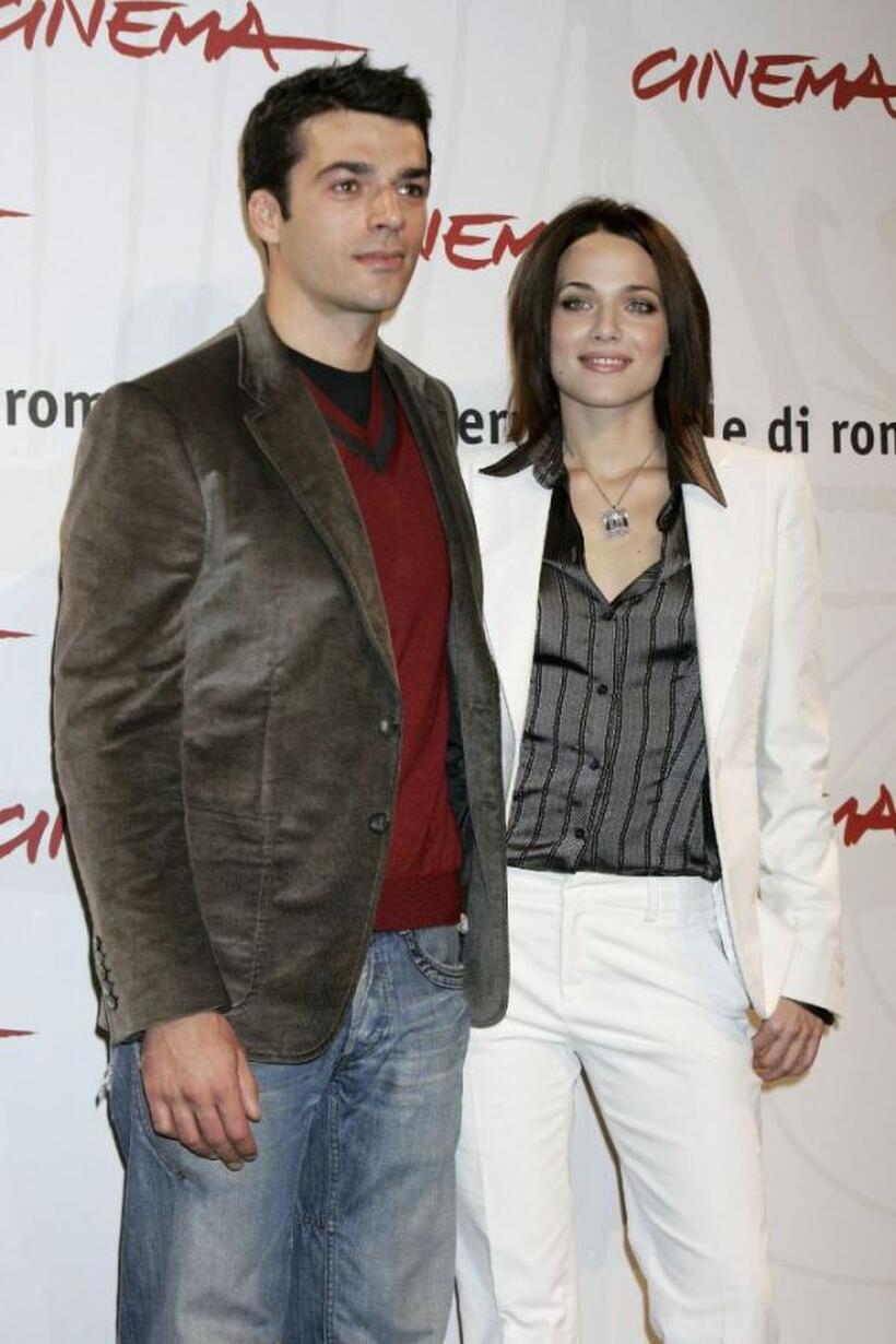 Luca Argentero and Laura Chiatti at the photocall of "A Casa Nostra" during the Rome Film Festival.