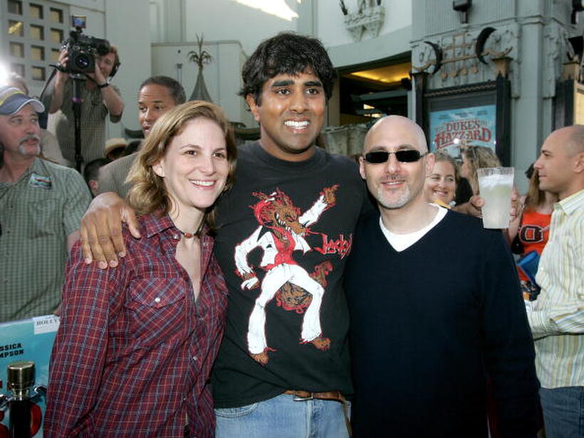 Dana Goldberg, Jay Chandrasekhar and Jeff Robinov at the premiere of "The Dukes of Hazzard."