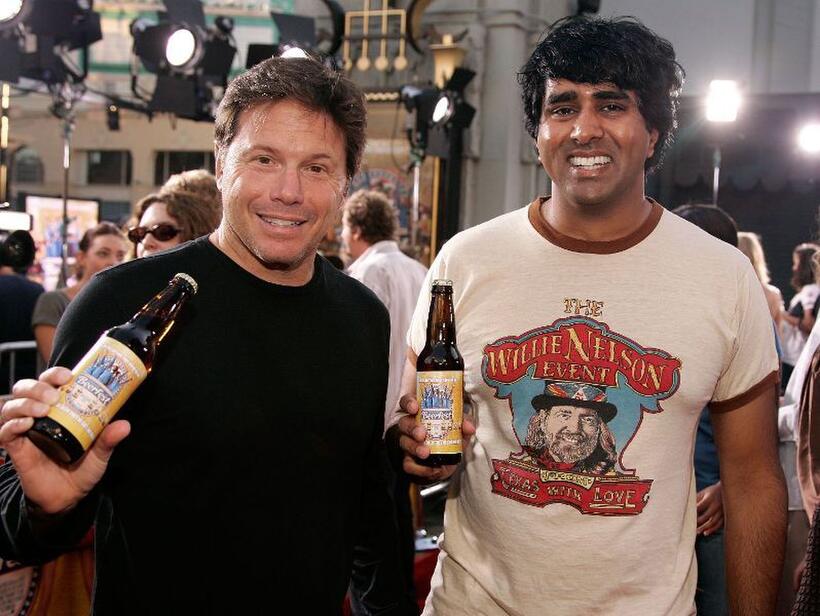 Billy Gerber and Jay Chandrasekhar at the premiere of "Beerfest."