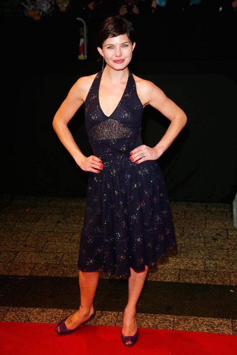 Delphine Chaneac at the Paris premiere of "Quantum of Solace."
