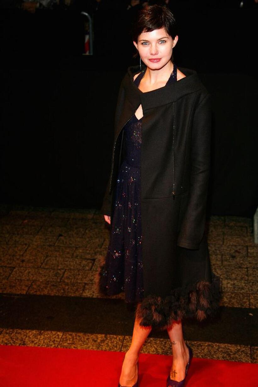 Delphine Chaneac at the Paris premiere of "Quantum of Solace."