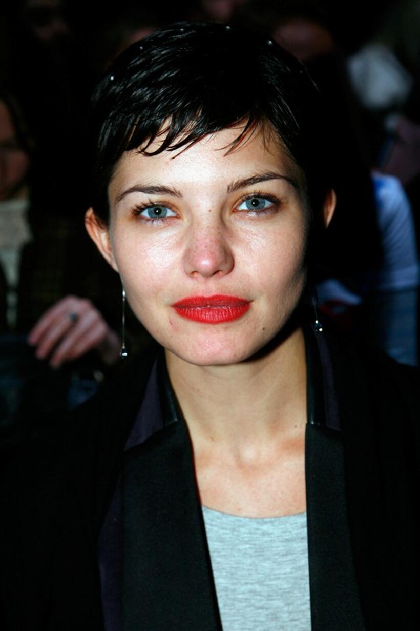 Delphine Chaneac at the Jean-Charles De Castelbajac fashion show.