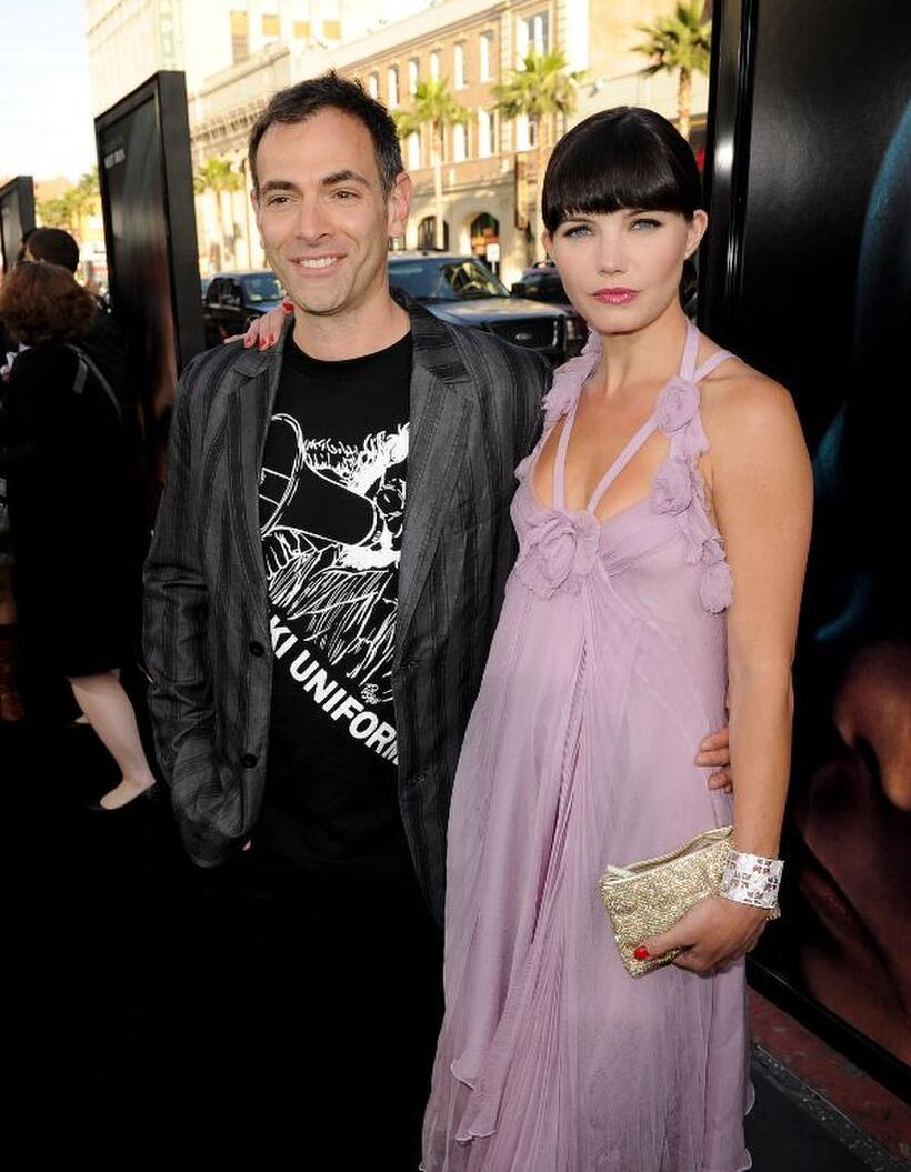 Vincenzo Natali and Delphine Chaneac at the California premiere of "Splice."