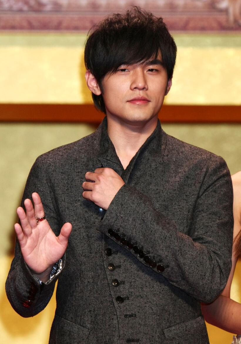 Jay Chou at the press conference of "Curse of the Golden Flower."