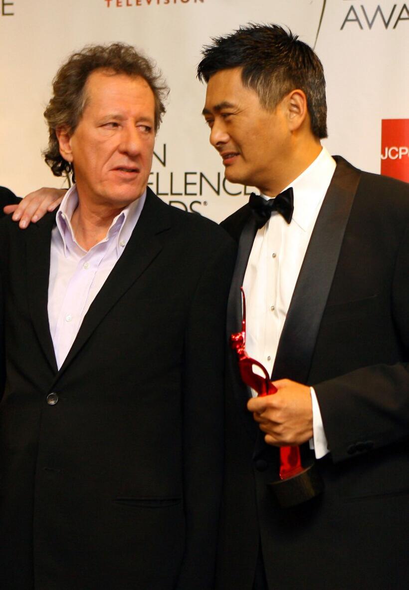 Chow Yun-Fat and Geofferey Rush at the California The 2007 AZN Asian Excellence Awards.