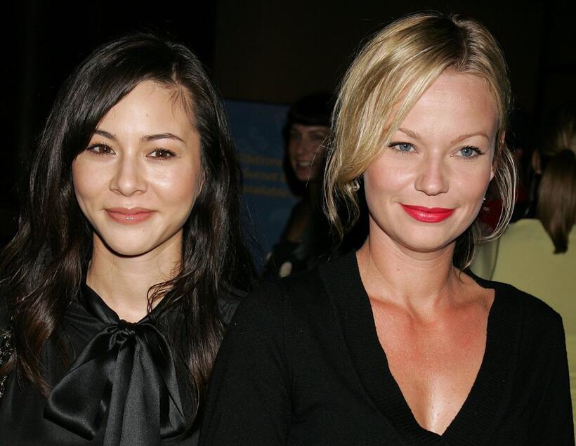 China Chow and Samantha Mathis at the screening of "The Departed."