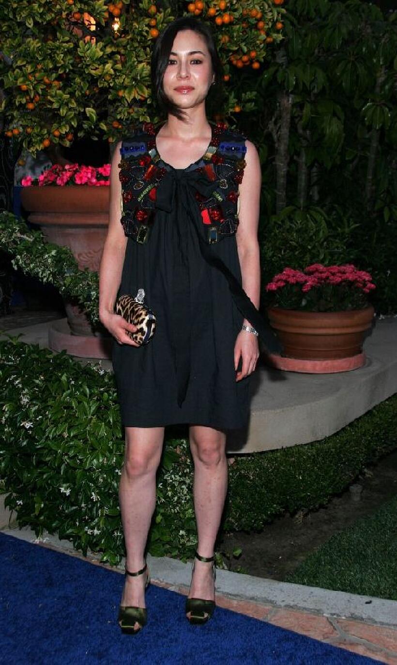 China Chow at the YSL pool party in Beverly Hills, California.
