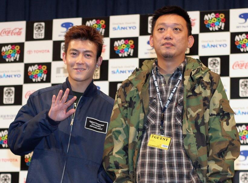 Edison Chen and director Soi Cheang at the screening of "Dog Bite Dog" during the 19th Tokyo International Film Festival.