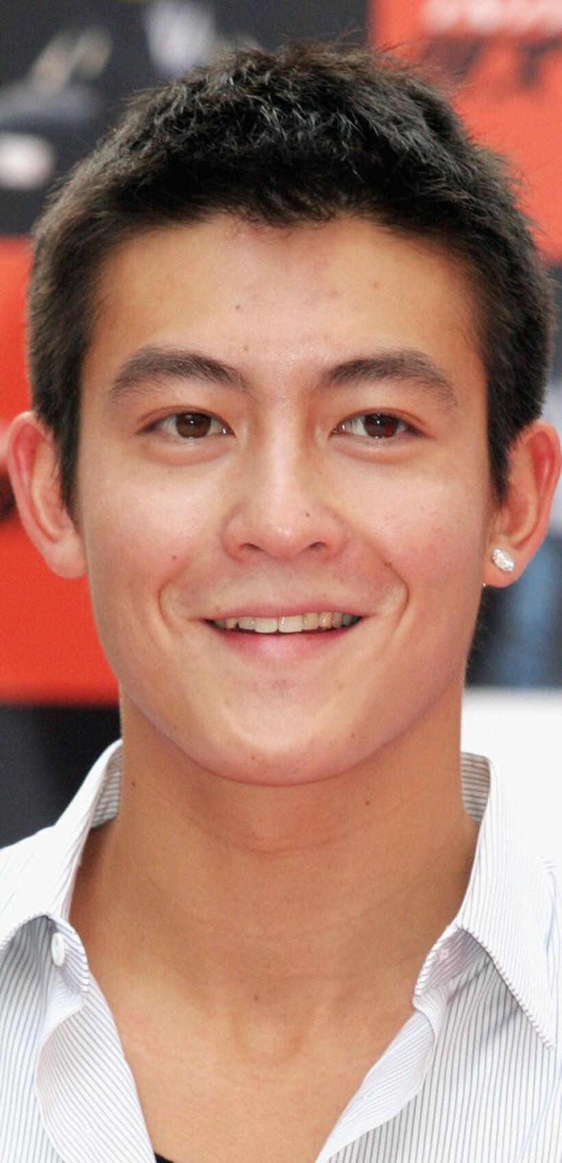 Edison Chen at the press conference to promote "Initial D."