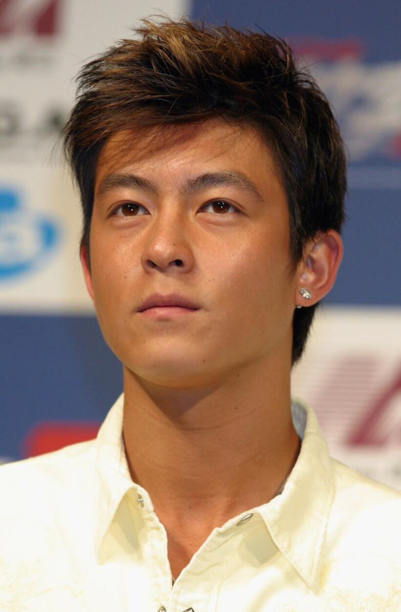 Edison Chen at the press conference to promote "Initial D."