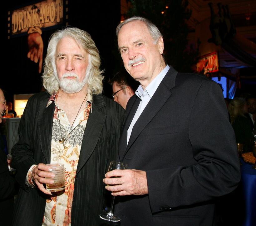John Cleese and John McKuen at the Wynn Las Vegas for the after party at the premiere of "Monty Pythons Spamalot".