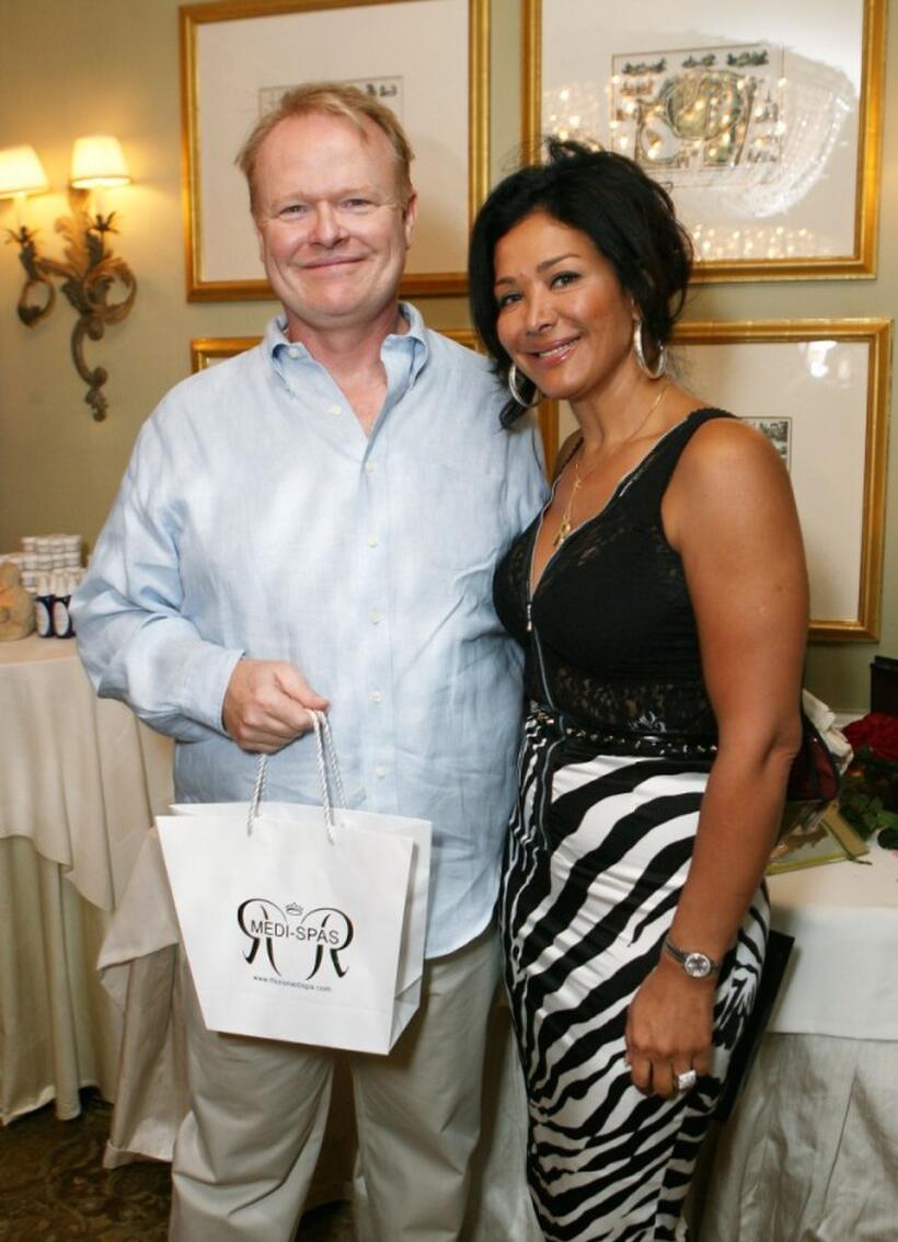 Christian Clemenson and Rashel Pouri at the Hearts On Fire "Green With Envi" celebrity gift lounge.