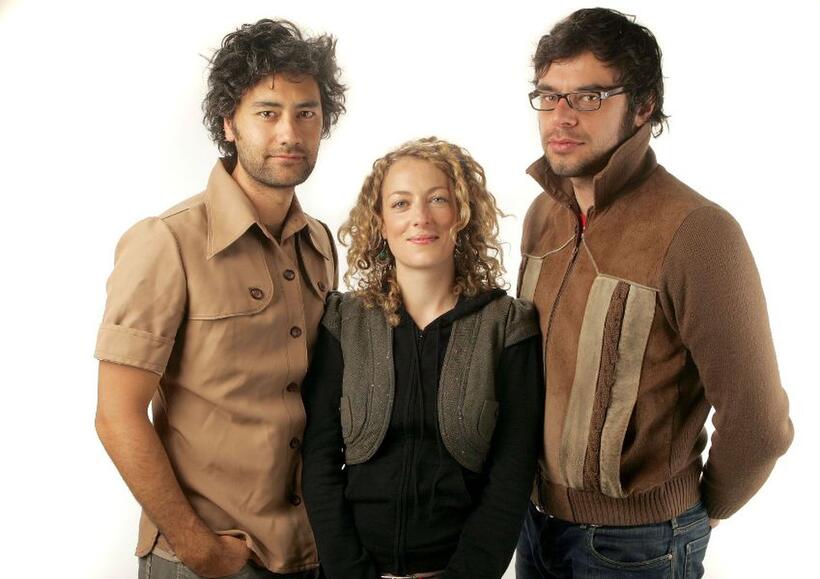 Taika Waititi, Loren Horsley and Jemaine Clement at the 2007 Sundance Film Festival.