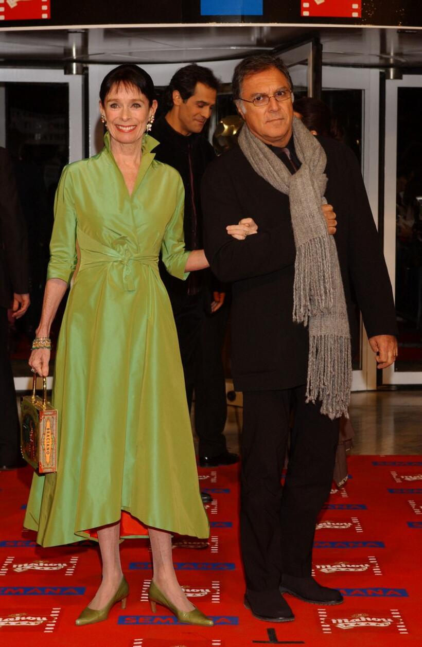 Geraldine Chaplin and her husband at the "Goya Cinema Awards 2005" - the Primary Spanish Cinema Awards.
