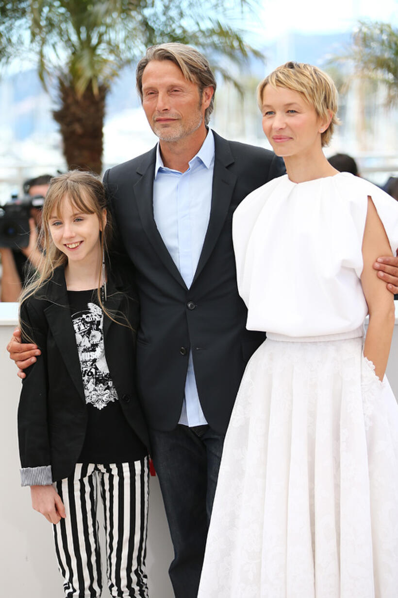 Melusine Mayance, Mads Mikkelsen and Delphine Chuillot at the photocall of "Michael Kohlhaas" during the 66th Annual Cannes Film Festival.