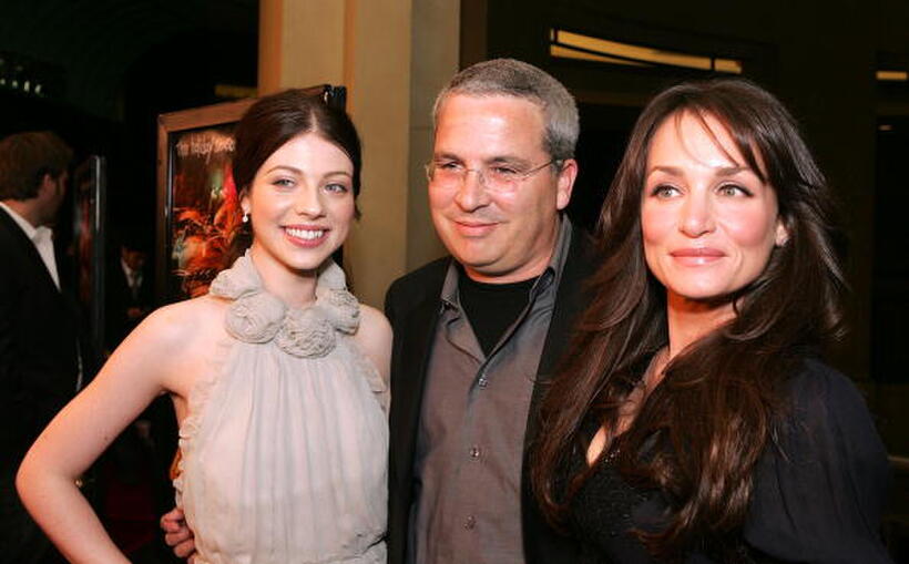 Michelle Trachtenberg, Glen Morgan and Kristen Cloke at the premiere of "Black Christmas."