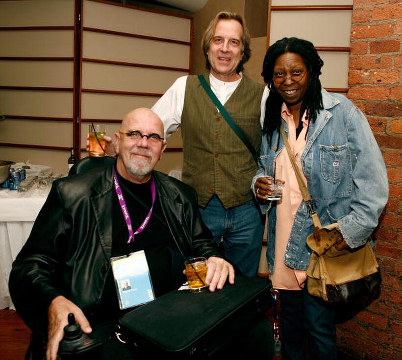 Chuck Close, Stephen Hannock and Whoopi Goldberg at the 2007 Tribeca Film Festival.