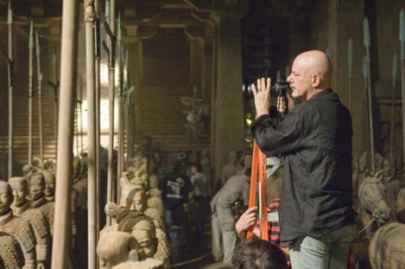 Director Rob Cohen on the set of "The Mummy: Tomb of the Dragon Emperor."