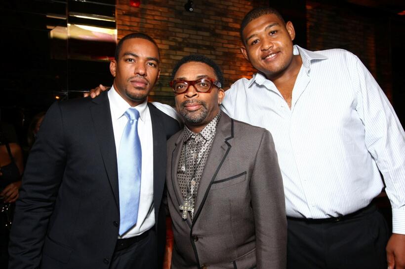 Laz Alonso, Director Spike Lee and Omar Benson at the pre-party of the premiere of "Miracle At St. Anna" during the 2008 Toronto International Film Festival.