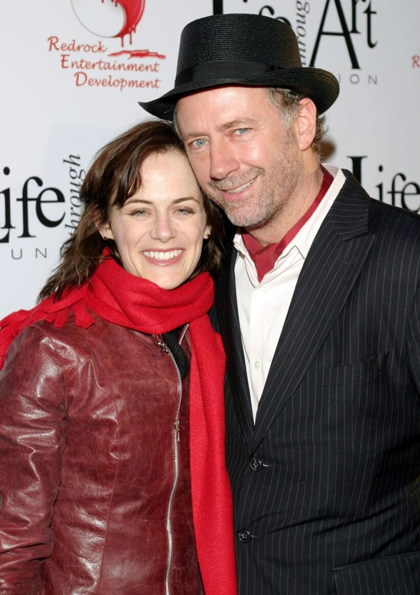 Sarah Clarke and Xander Berkeley at the "The Red Party."