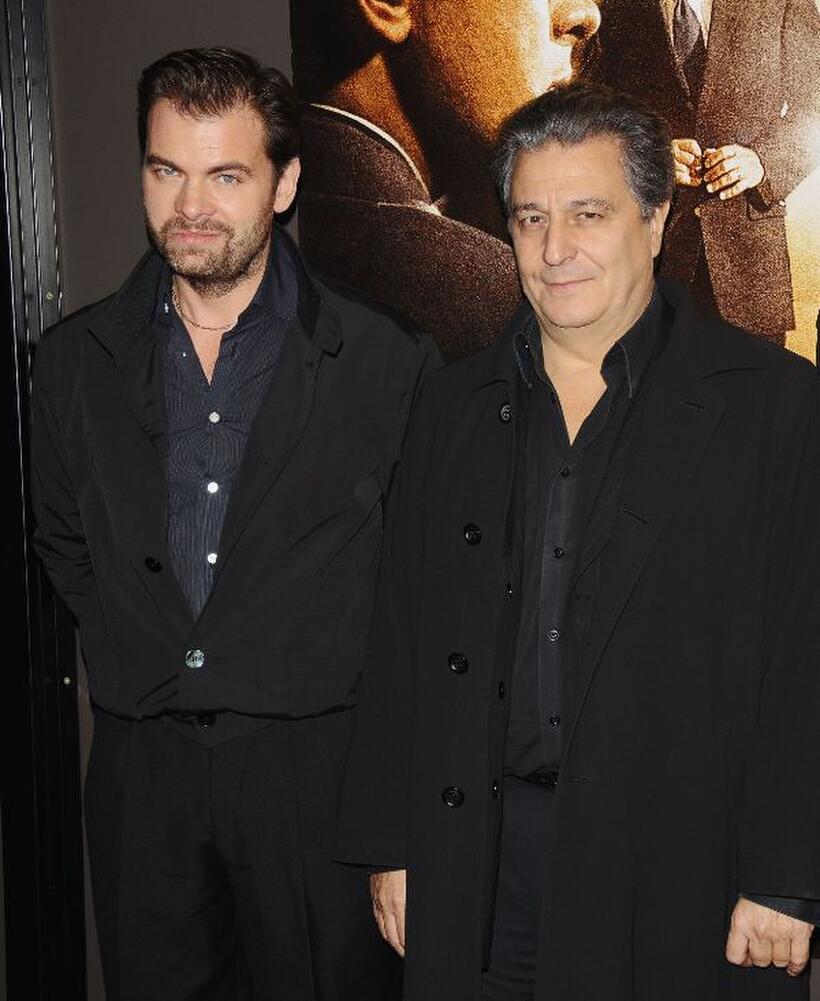 Clovis Cornillac and Christian Clavier at the Paris premiere of "La Sainte Victoire."
