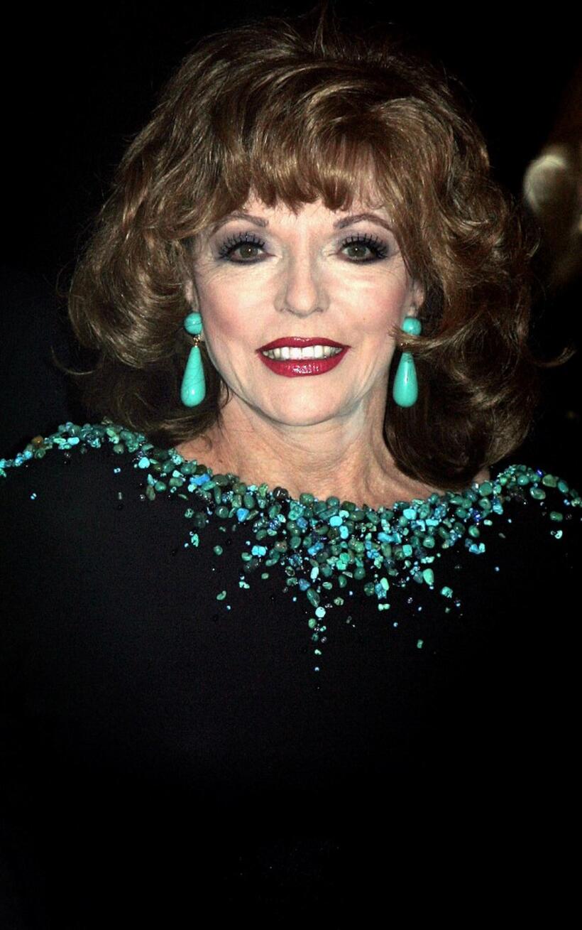 Joan Collins at the Museum of Modern Art reception.