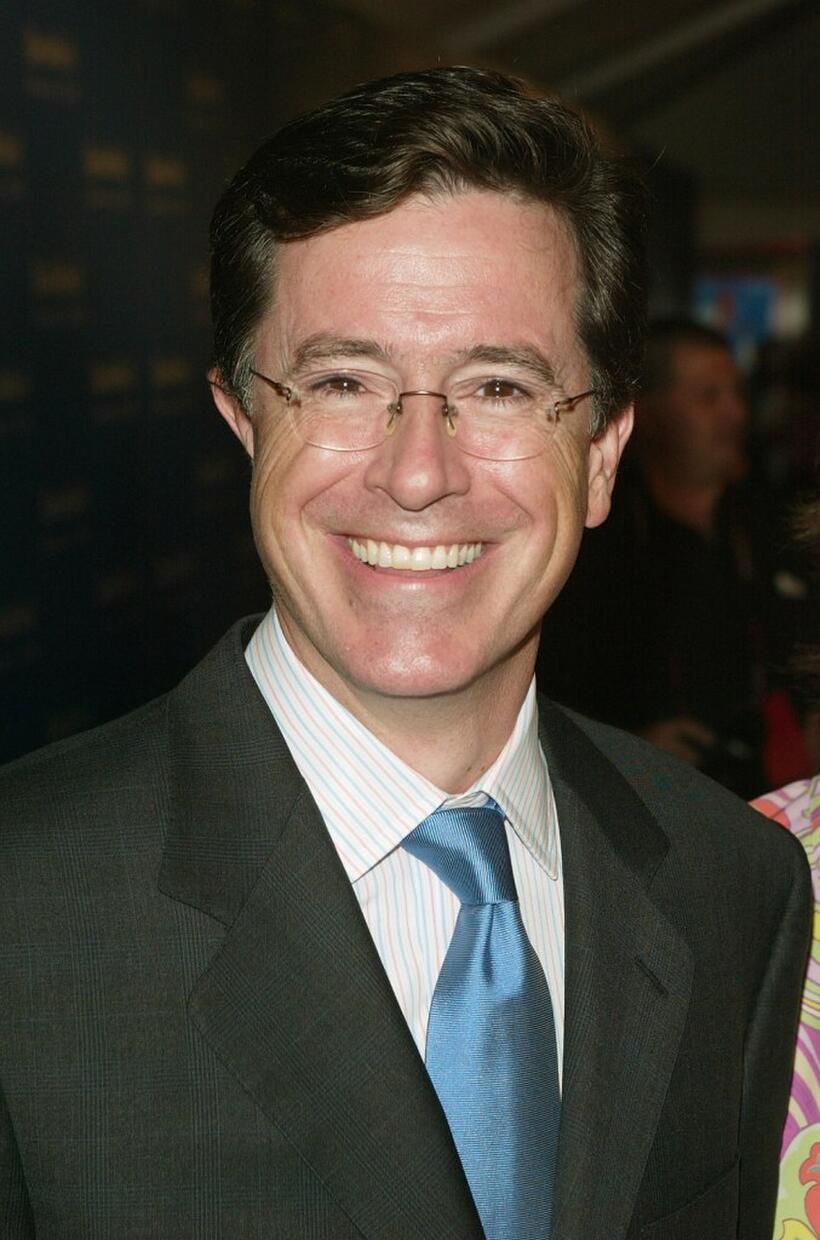 Stephen Colbert at the premiere of "Bewitched."