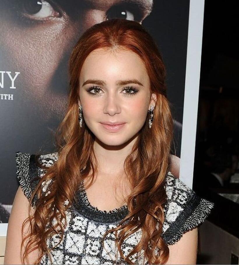 Lily Collins at the premiere of "The Blind Side."