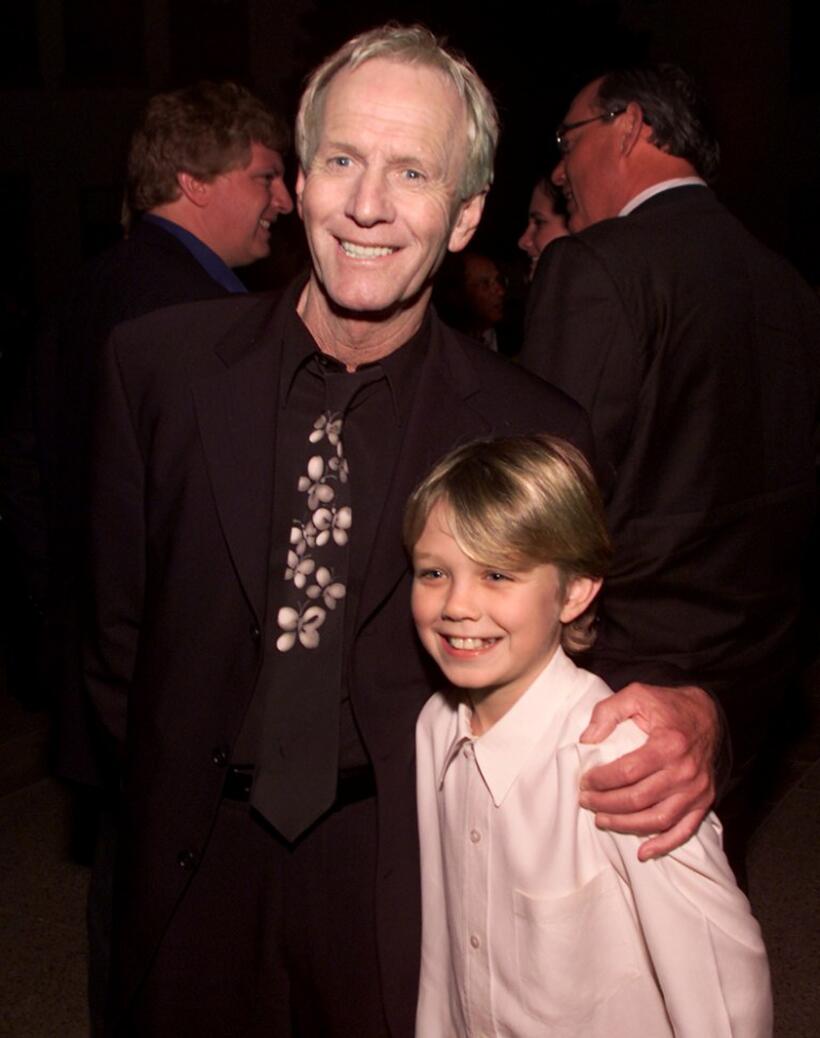 Paul Hogan and Serge Cockburn at the post-premiere party of "Crocodile Dundee in Los Angeles."