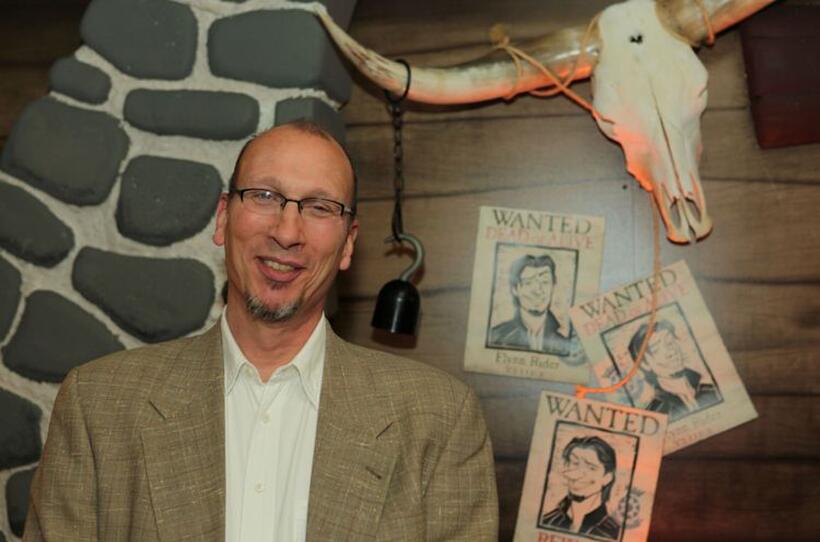 Producer Roy Conli on the set of "Tangled."