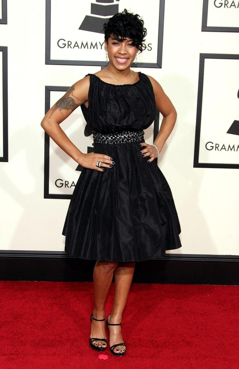 Keyshia Cole at the 50th Annual Grammy Awards.