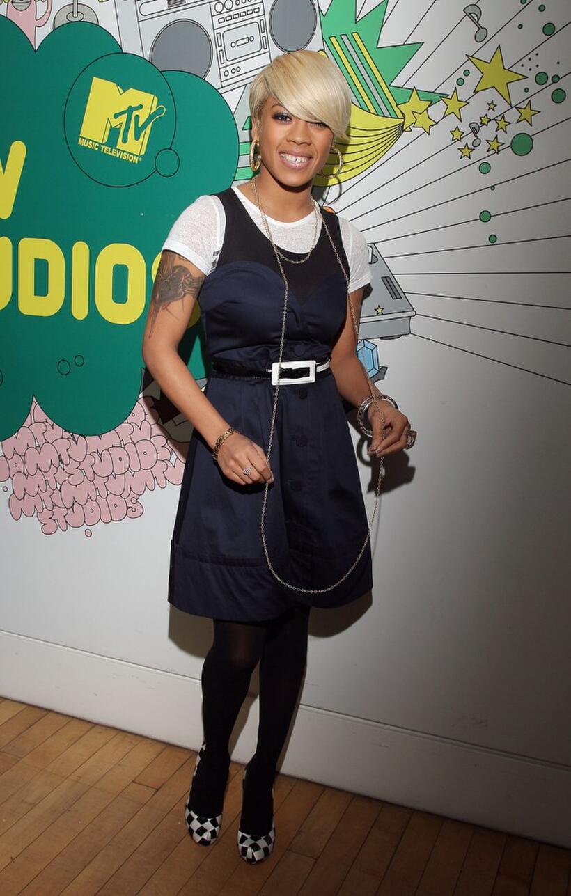 Keyshia Cole at the MTV's Total Request Live.