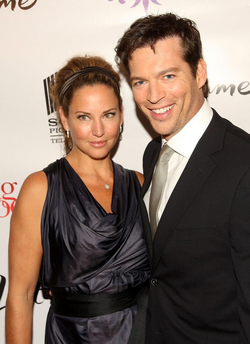 Jill Goodacre and Harry Connick, Jr. at the premiere of "Living Proof."