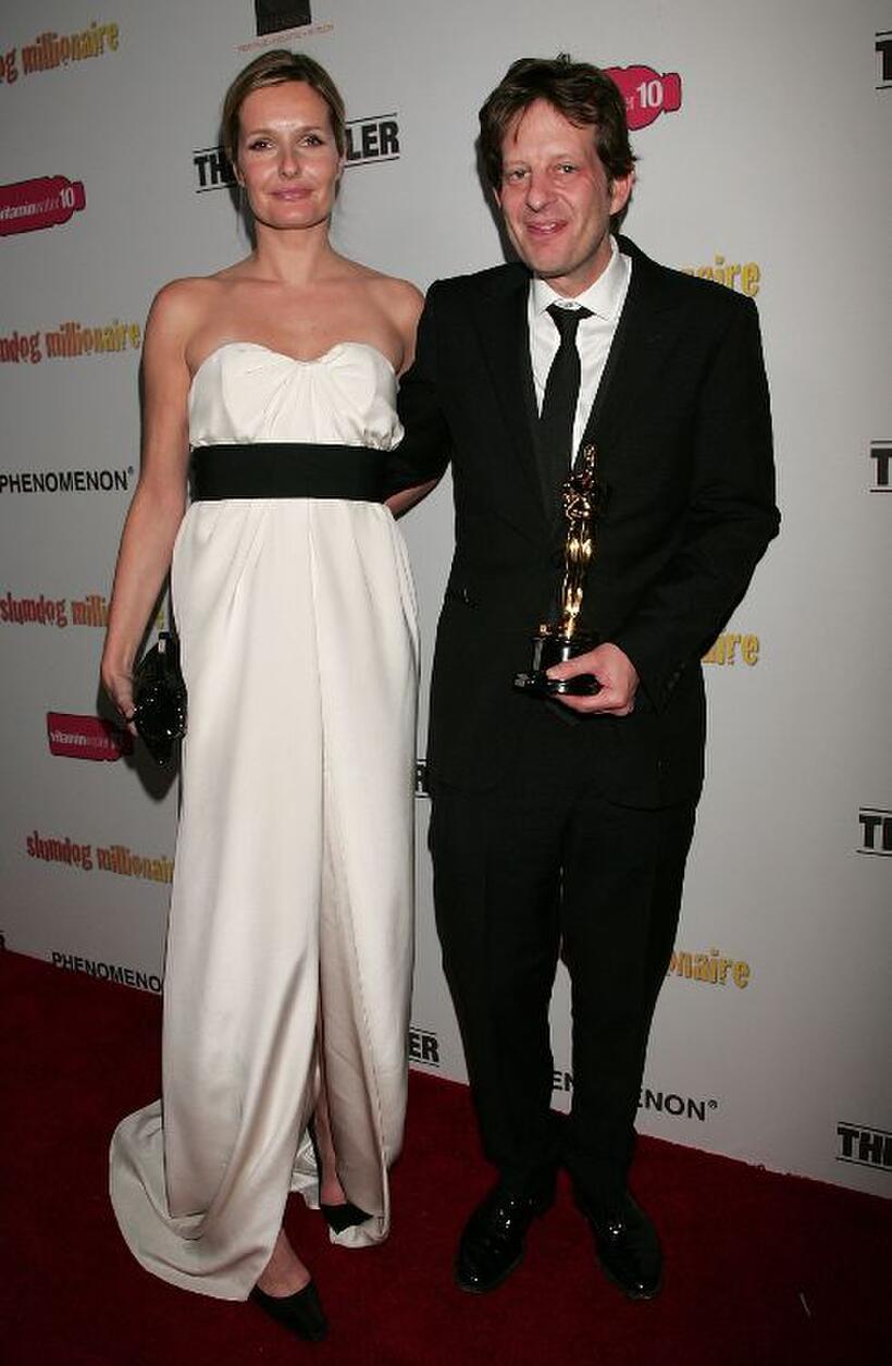 Saskia Mulder and Christian Colson at the post Oscar party of "Slumdog Millionaire" and "The Wrestler."