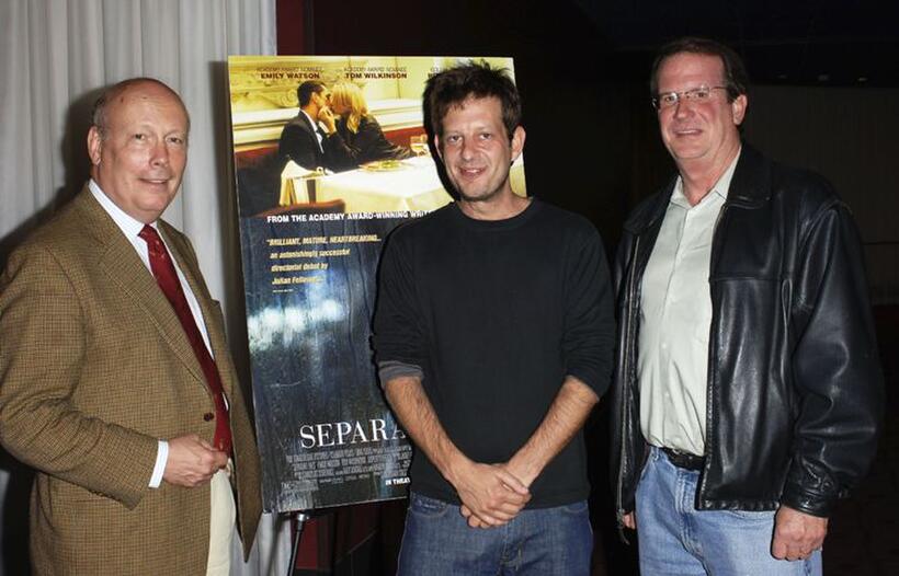 Director Julian Fellowes, Christian Colson and Pete Hammond at the Variety screening of "Separate Lies."