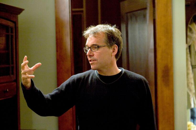 Director Chris Columbus on the set of "I Love You, Beth Cooper."