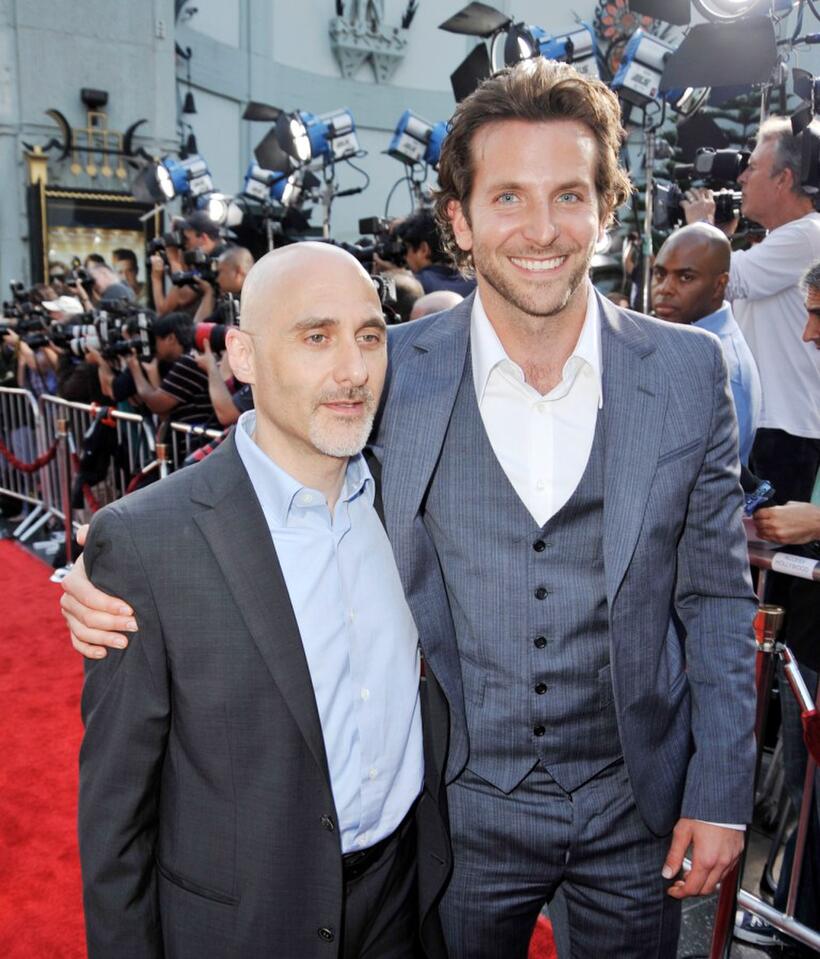Jeff Robinov and Bradley Cooper at the premiere of "Hangover."