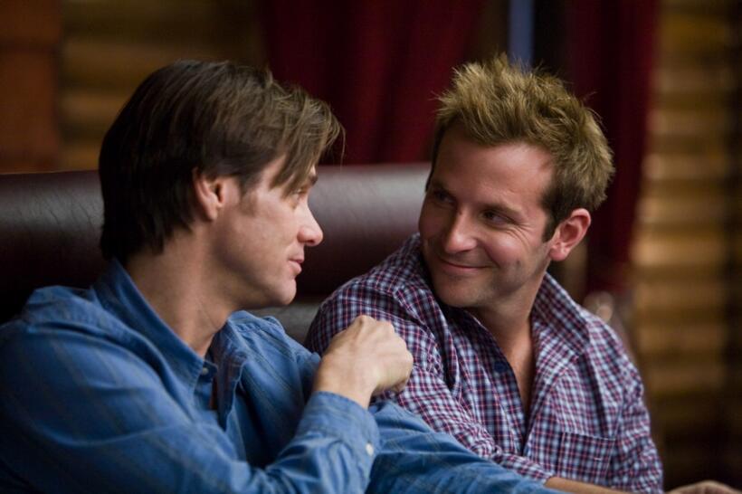 Jim Carrey as Carl and Bradley Cooper as Peter in "Yes Man."