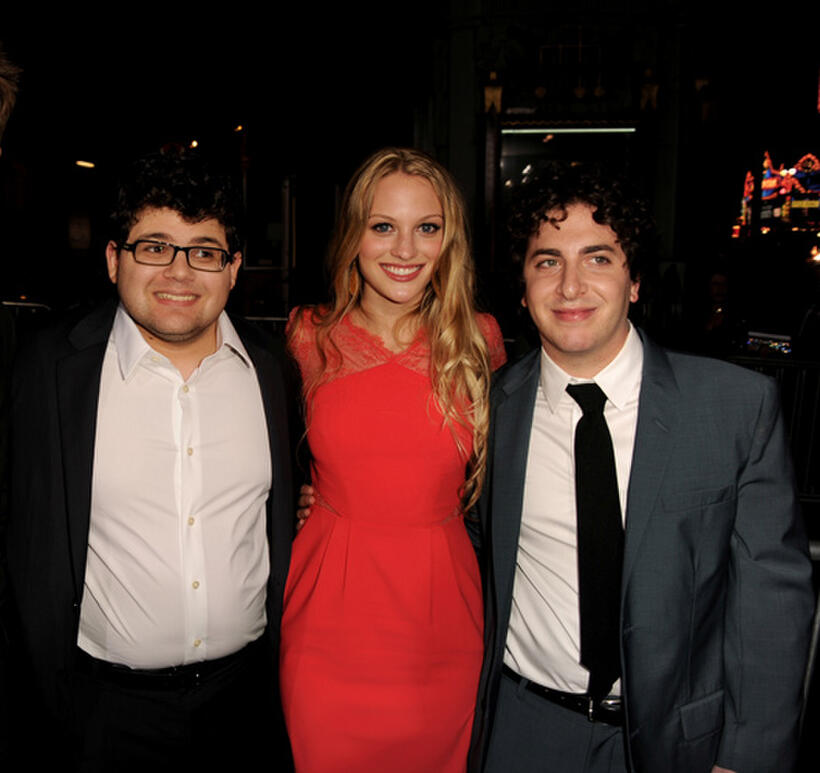 Jonathan Daniel Brown, Kirby Bliss Blanton and Oliver Cooper at the California premiere of "Project X."