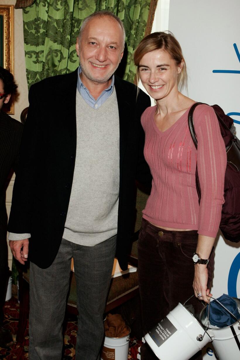 Francois Berleand and Anne Consigny at the "Espace Glamour Chic" gift lounge.