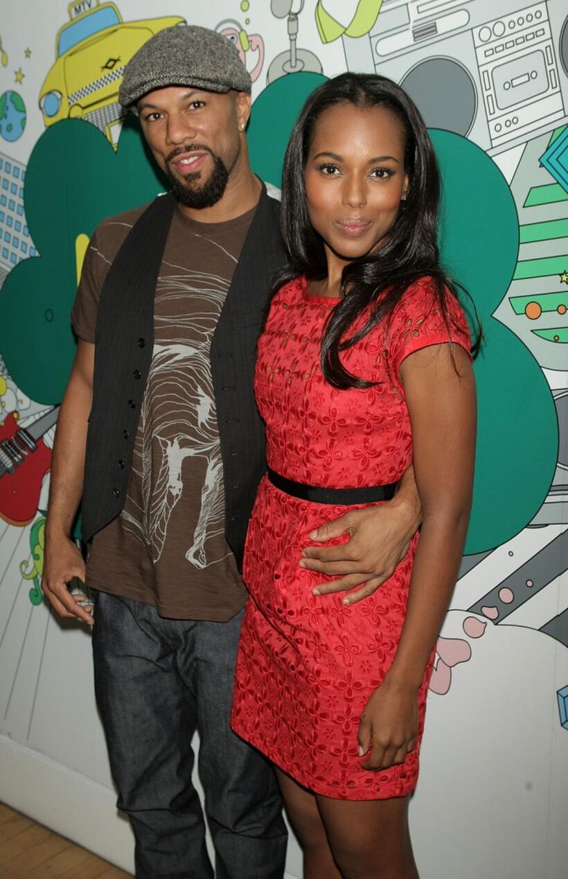 Common and Kerry Washington at the MTVs Total Request Live.
